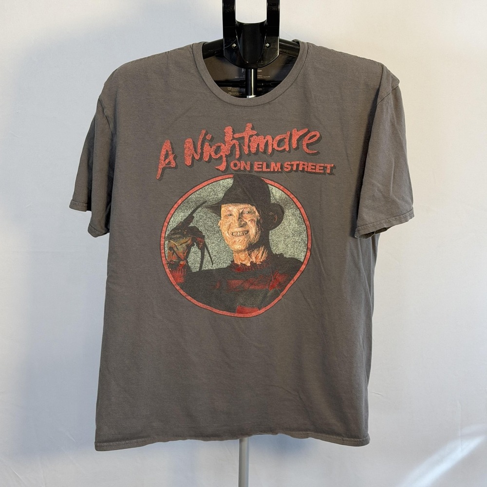 Mad Engine Shirt Mens XL Gray A Nightmare On Elm Street Freddy Krueger Tee